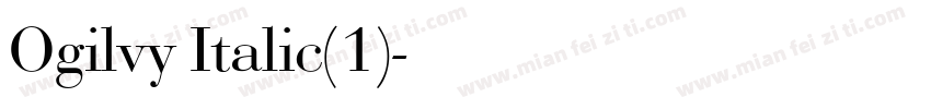 Ogilvy Italic(1)字体转换